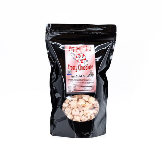 Peppermint White Chocolate Covered Kettle Corn |  5 oz. | Minty, Salty, Sweet | Made in Grand Island, NE | Gold Dust Kettle Corn