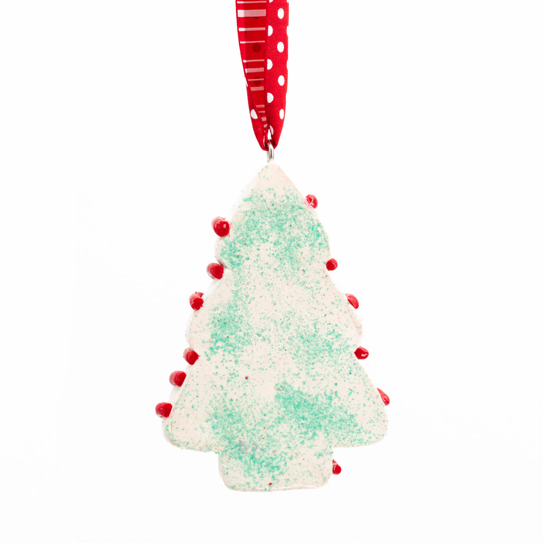 Christmas Cake Ornament | Famous Holiday Dessert | Charming Replica | Made in Scottsbluff, NE | Clay Art Originals