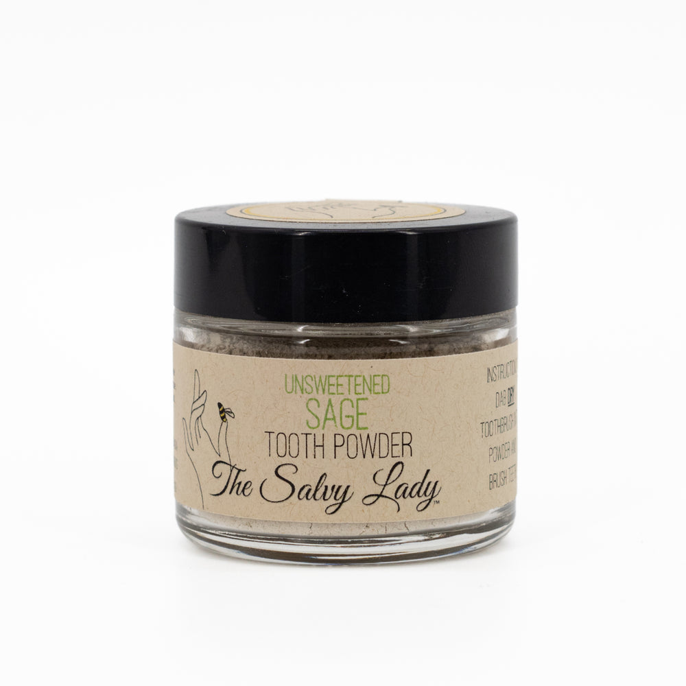 Tooth Powder | 2 oz. | Multiple Flavors | Fluoride Free | Polishes and Remineralizes Teeth | Made in Omaha, NE | The Salvy Lady