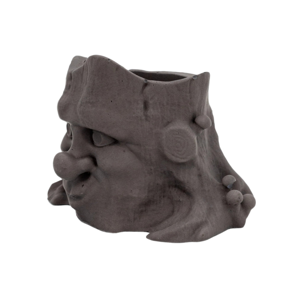 Pottery Old Man Pot Plant Or Utensil Holder | 3.5" x 3.5" x 2.75" | Color Crete Creations