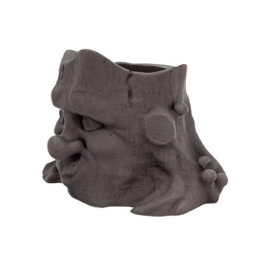 Pottery Old Man Pot Plant Or Utensil Holder | 3.5" x 3.5" x 2.75" | Color Crete Creations