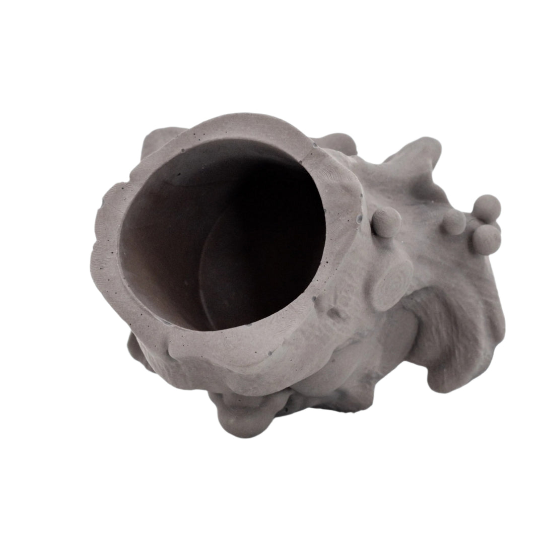 Pottery Old Man Pot Plant Or Utensil Holder | 3.5" x 3.5" x 2.75" | Color Crete Creations