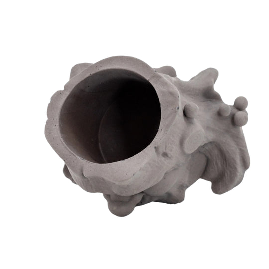 Pottery Old Man Pot Plant Or Utensil Holder | 3.5" x 3.5" x 2.75" | Color Crete Creations