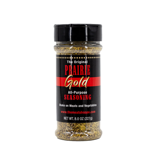 Original Prairie Gold Seasoning | 8 oz. | Gluten Free | Savory 10 Spice Blend | Made in Gering, NE | The Meat Shoppe