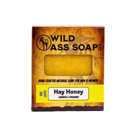 Tallow Bar Soap | 4.5 oz | Hay Honey Scent | Palm Oil & Paraben Free | Spearmint Lavendar | Wild Ass Soap Co. | Made in McCook, NE |