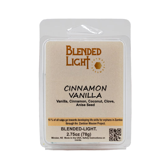 Cinnamon Vanilla Wax Melts | 2.75 oz. | Cozy Vanilla, Cinnamon, & Coconut Blend | Made in Kearney, NE | Blended Light