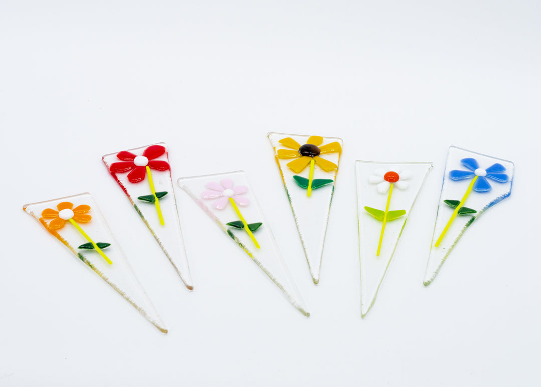 Glass Flower Splinter Art | Spring Home & Yard Decor | Handmade | Springfield Artworks