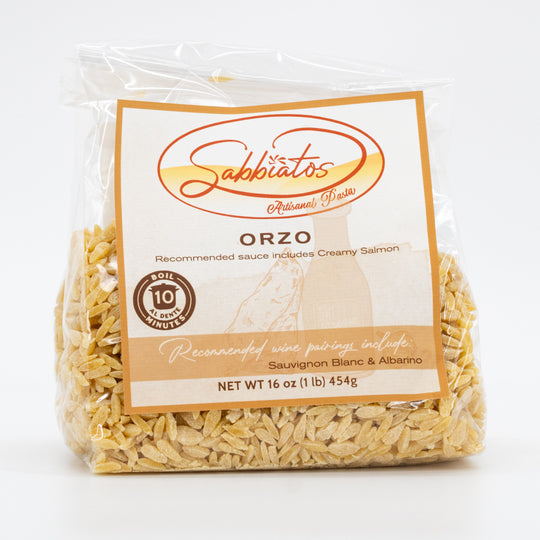 Orzo | Short-Cut Pasta | Made in Small Batches | Nebraska Pasta | Sabbiatos