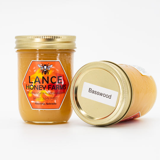 All Natural Raw Honey | Basswood Honey | Mildly Spicy with a Woody Minty Bite | Health Beneficial Honey | Organic Non-GMO Honey | 12 oz Jar