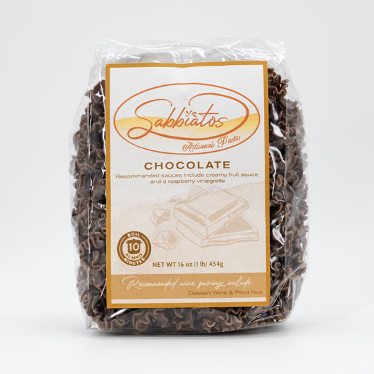 Chocolate Noodles | Gigli | Hand Made Italian Based Artisan Pasta | Made in Small Batches | Made in Mullen, NE | Sabbiatos