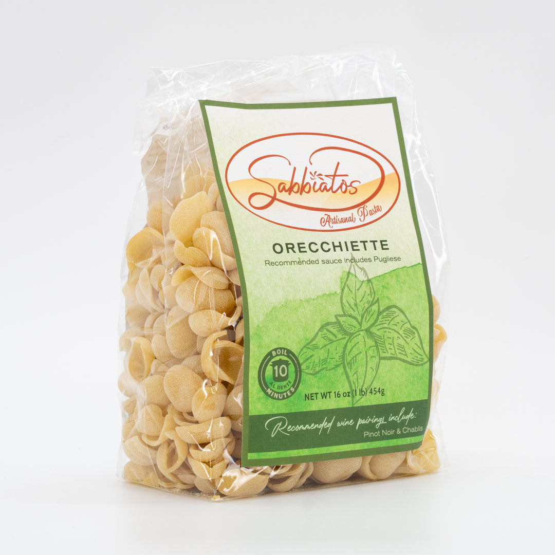 Orcchiette Pasta | Shell-Shaped Noodles | Nebraska Pasta | Made in Small Batches | Sabbiatos