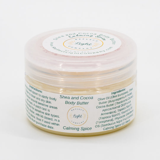 Natural Shea & Cocoa Body Butter | Achieve Soft, Nourished Skin | Nutrient-Rich | Made in Hastings, NE | Reflect Light Company