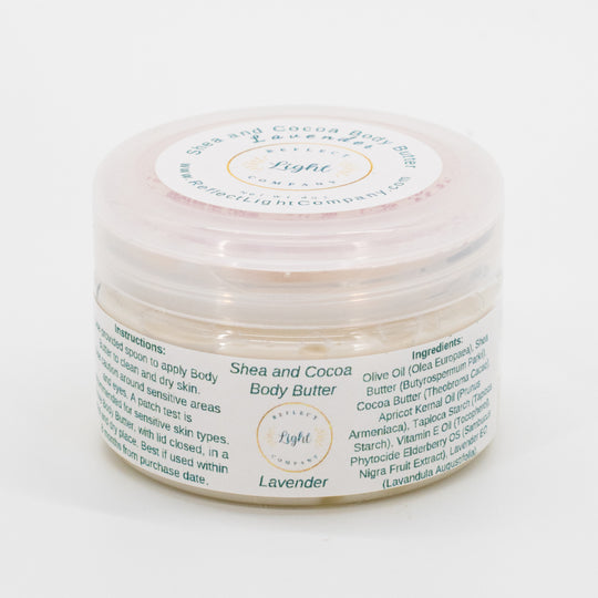 Natural Shea & Cocoa Body Butter | Achieve Soft, Nourished Skin | Nutrient-Rich | Made in Hastings, NE | Reflect Light Company