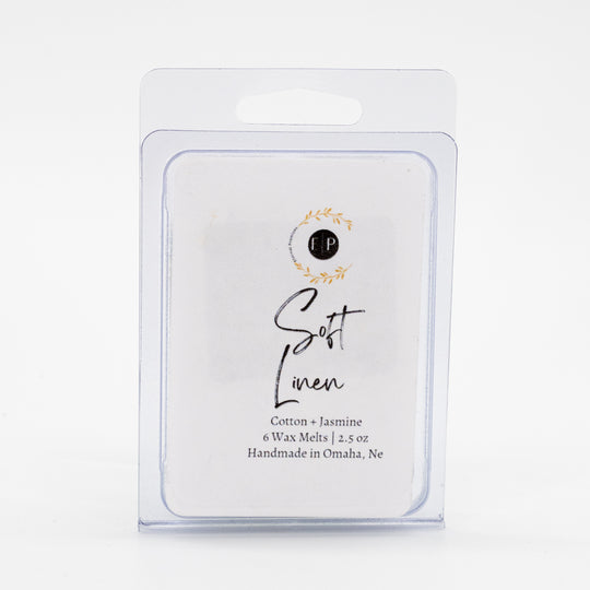 Soft Linen Wax Melt | 6 Wax Tarts | Clean Laundry Scent | All Natural Fragrance + Wax | Made in Omaha, NE | Eternal Promises