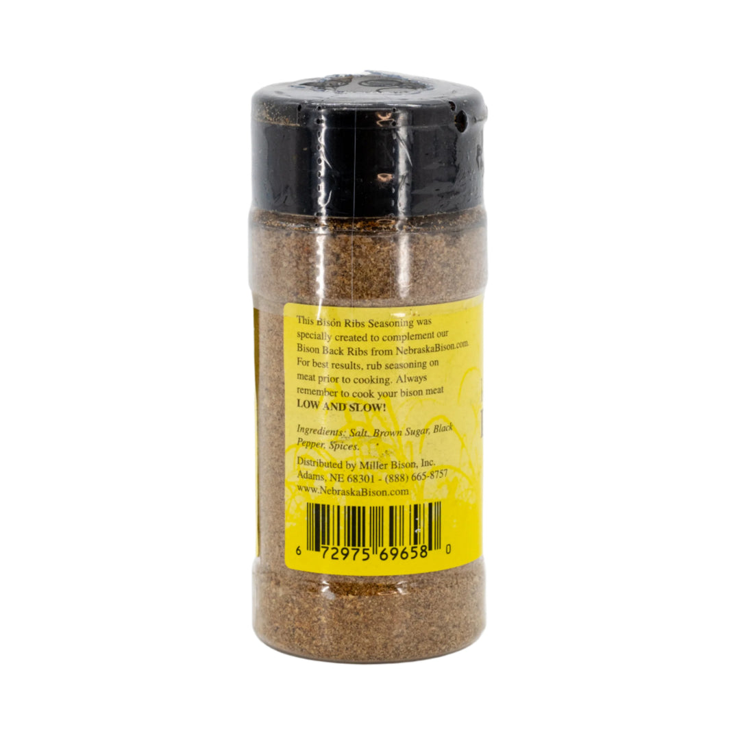 Bison Back Ribs Dry Rub Seasoning | Specially Formulated | 4 oz. | Nebraska Bison