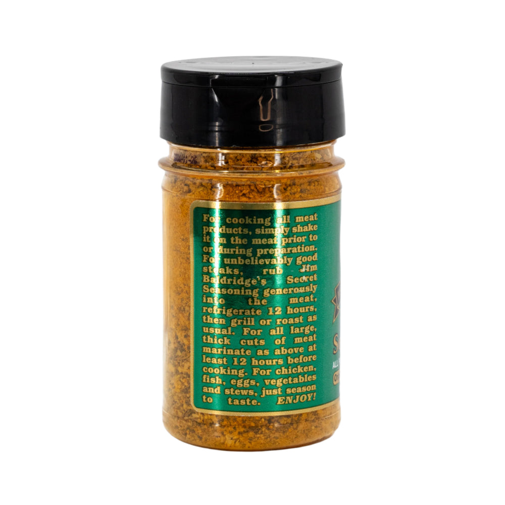 Jim Baldridge Secret Seasoning | 4.7 oz. Bottle | Perfect Meat and Vegetable Seasoning | Combination Of 23 Herbs And Spices | Adds Delicious Flavor To Every Dish | Nebraska Seasoning