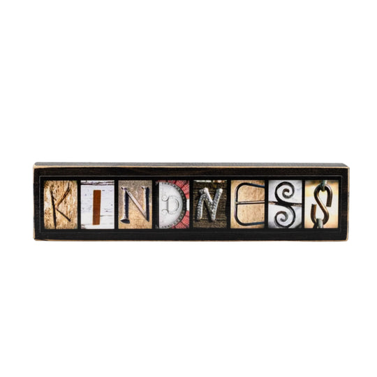 Kindness Word Block | 6.5" x 1.5" x 1" | Letters of Love Designs