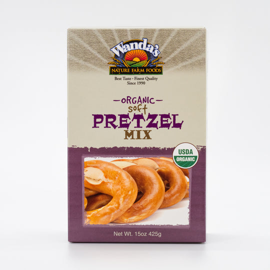 Organic Soft Pretzel Mix | 15 oz. | Soft, Warm Pretzel Kit | Wanda's