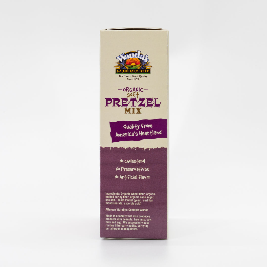 Organic Soft Pretzel Mix | 15 oz. | Soft, Warm Pretzel Kit | Wanda's