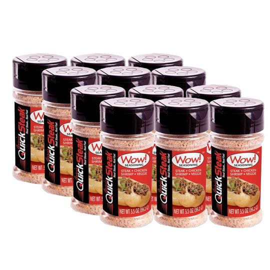 Wow! Seasoning | Pack of 12 | 3.5 oz | Gluten Free | Gary's QuickSteak