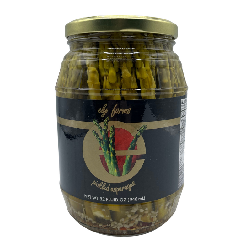 Nebraska Pickled Asparagus | Fresh Crunchy Spears | Family Recipe | Zesty Garlic Flavor | 32 oz. Jar