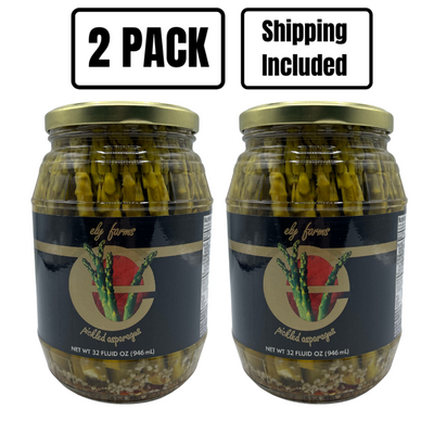 Pickled Asparagus | Fresh Crunchy Pickled Spears | Family Recipe | Pack of 2 | Shipping Included | 32 oz. Jar
