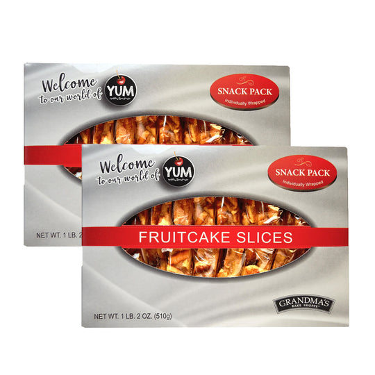 Everyone's Favorite Traditional Fruitcake Slices | Pack of 2 | 22 Slices Per Box | 18 oz | Beatrice Bakery