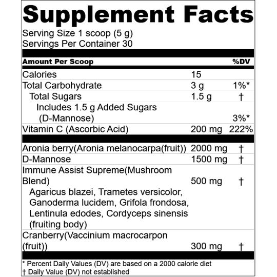 Nutritional Aronia Berry and Cranberry UTI Supplement | Supports Immune System | Polyphenols and Vitamin C | 5.3 oz. - 30 Servings per Container | One Year Supply | 12 Pack | Shipping Included | TGuard