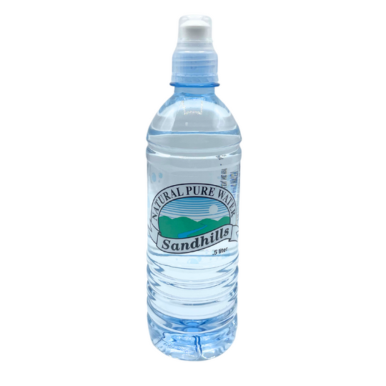 1/2 Liter Bottled Water | Ogallala Aquifer Sandhills Natural Water | No Reverse Osmosis | Case of 24