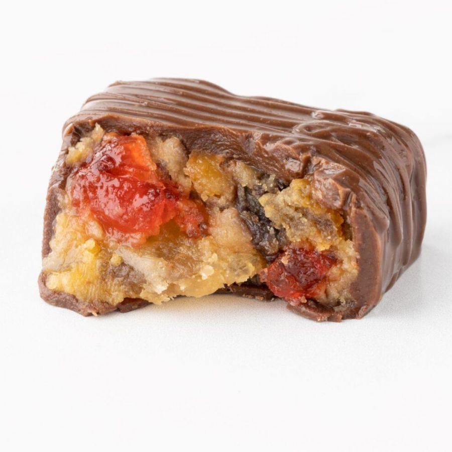 Chocolate Covered Fruitcake Squares | Decadent Fruit Cake With Chocolate Covering | Perfect Gift or Snack | 6 Squares Per Box