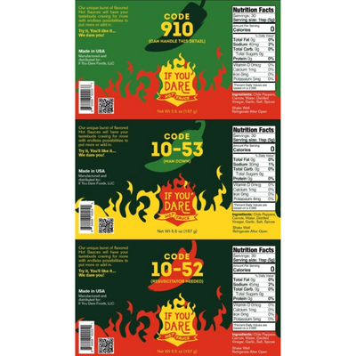 Hot Sauce | Code 10-52 | Resuscitator Needed | 3 Pack | 5.5 oz. | Extreme Heat | Add To Any Dish | Authentic Taste | Made With Natural Ingredients | Shipping Included