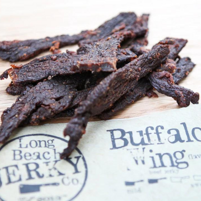 Beef Jerky | 2.5 oz. | Buffalo Wing Flavor | Rich Source Of Protein | Juicy Rush Of Spice Flavor | Nebraska Beef Jerky | Quick On-The-Go Snack | Artfully Seasoned | Made with the Best Beef | 6 Pack | Shipping Included