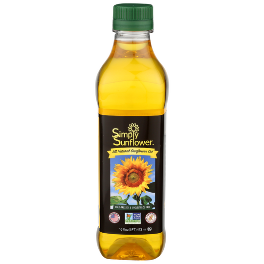 Sunflower Oil | 16 oz. | All Natural | Heart Healthy Cooking Oil | Non GMO, Gluten Free, Vegan | Made in Ord, NE | Simply Sunflower