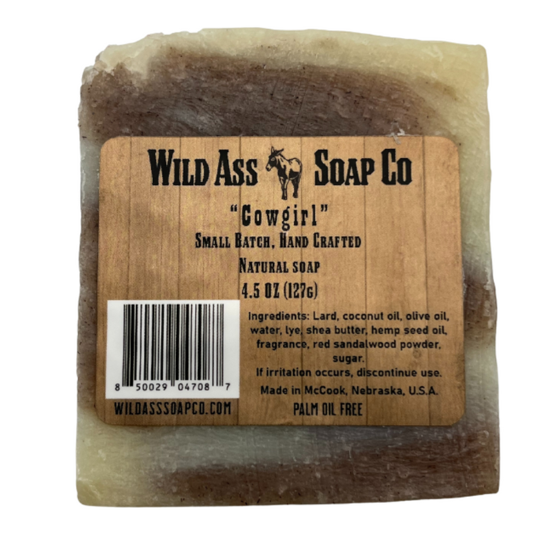 All Natural Lard Soap | Cowgirl Scent | 3 Pack | Soap for Dry Skin | Soap Made in Nebraska | 4.5 oz. Bar | Shipping Included