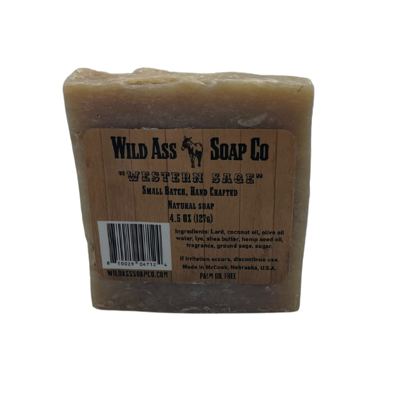 All Natural Soap | 4.5 oz. Bar | For The Hard Working Men | Rustic Sage Scent | Refreshing | Western Sage | Exfoliating | Skin Healthy Nutrients