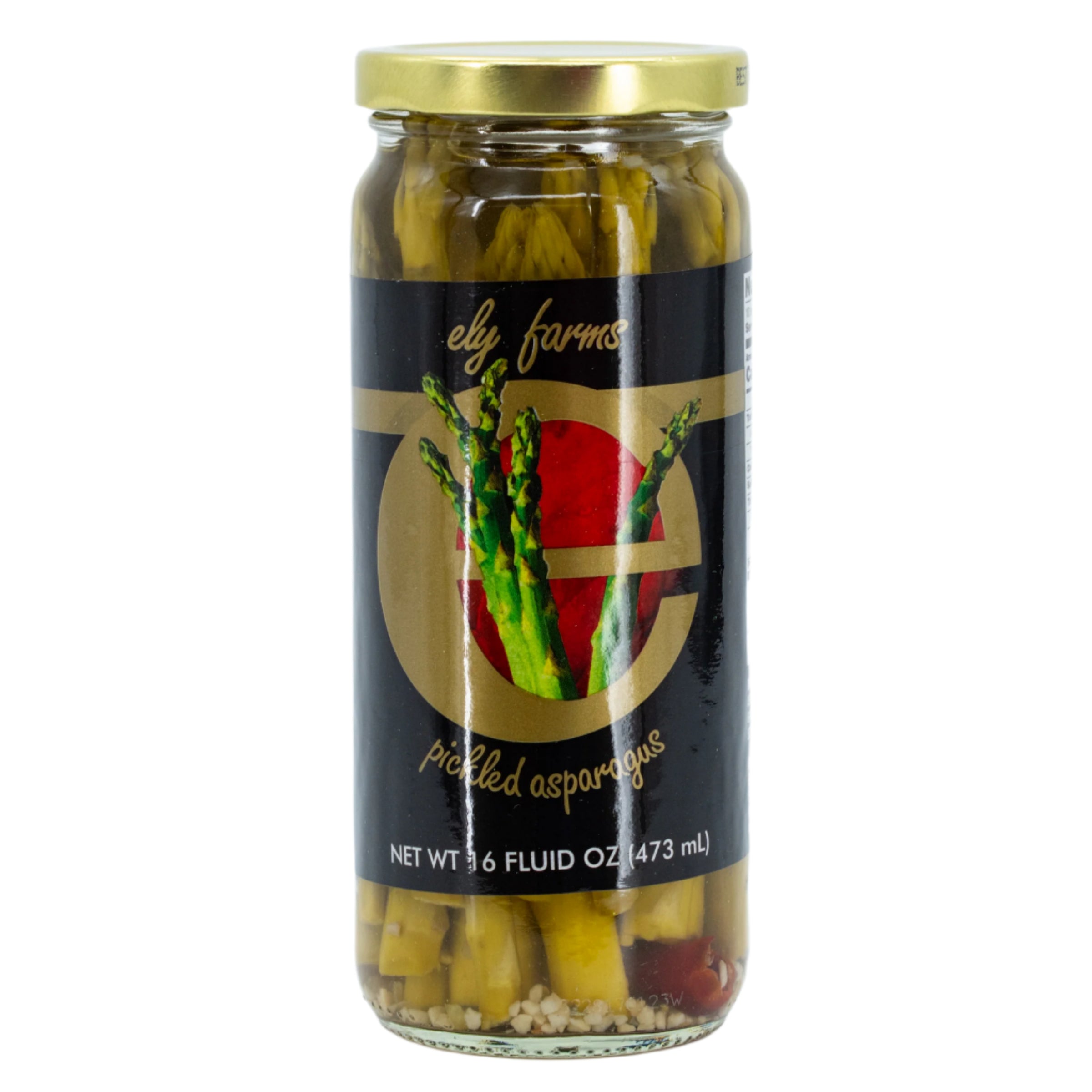 Jar of pickled asparagus