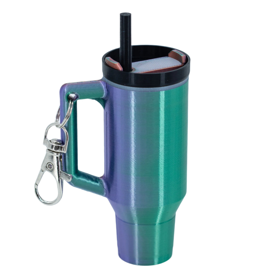 3D Printed Mini Tumbler Cup Key Chain & Chapstick Pouch | Multiple Colors | Black Sheep Productions LLC