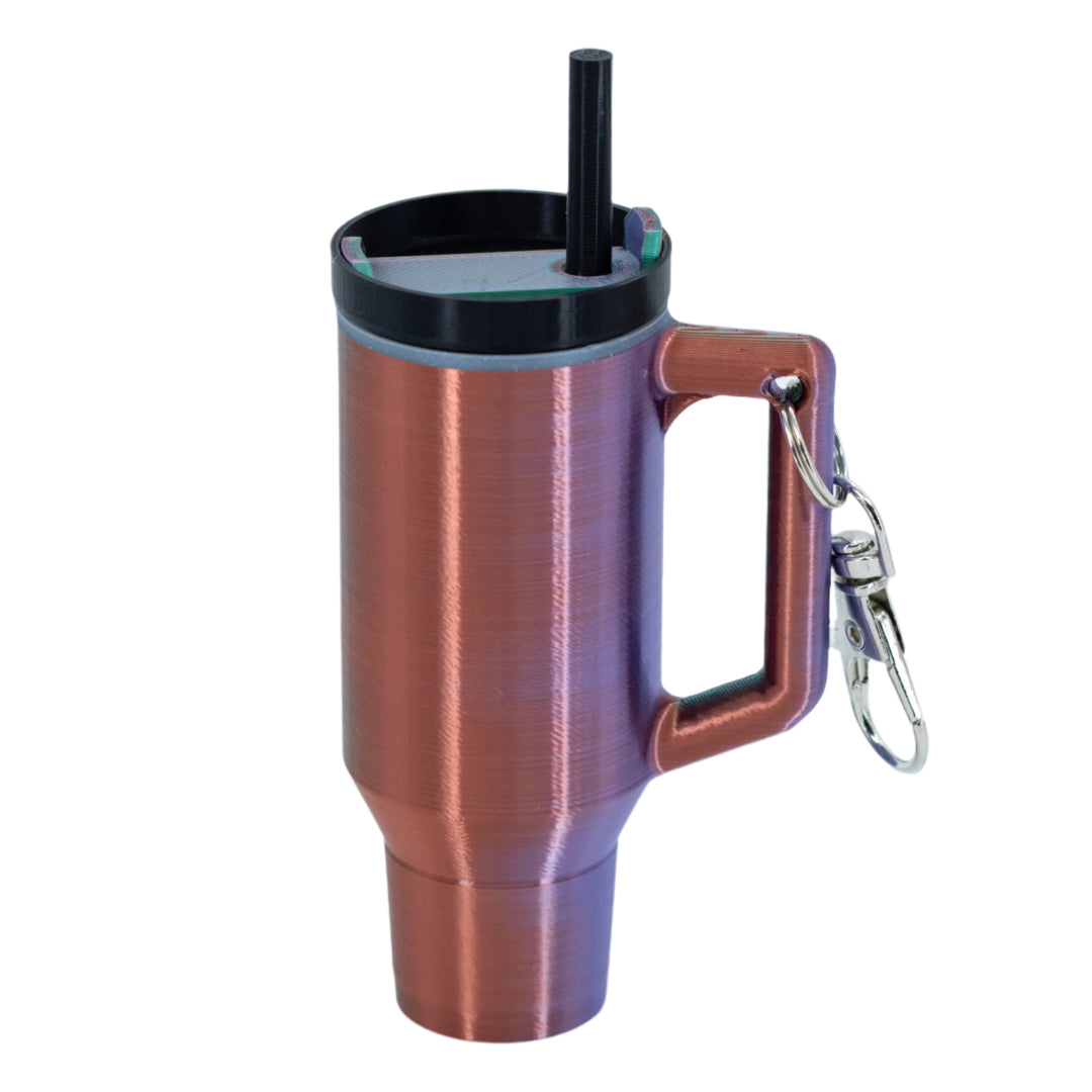 3D Printed Mini Tumbler Cup Key Chain & Chapstick Pouch | Multiple Colors | Black Sheep Productions LLC