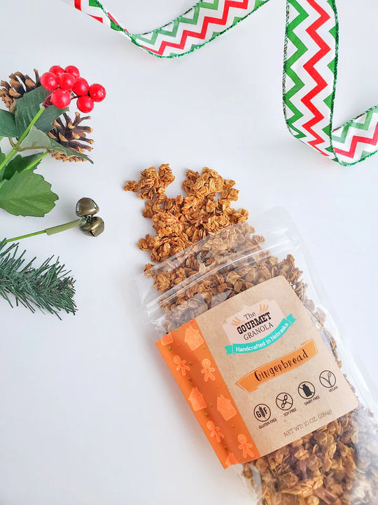 Gingerbread Granola | 12 oz. Resealable Bag | Holiday Flavor | Made in Omaha, NE | The Gourmet Granola