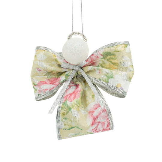 Angel Ribbon Ornament | Floral | Heirloom Treasures