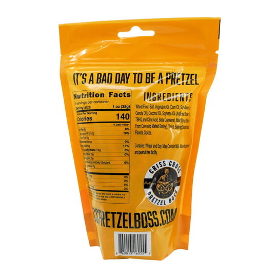 Buffalo Flavored Pretzels | 5 oz Bag | Criss Cross Pretzel Boss
