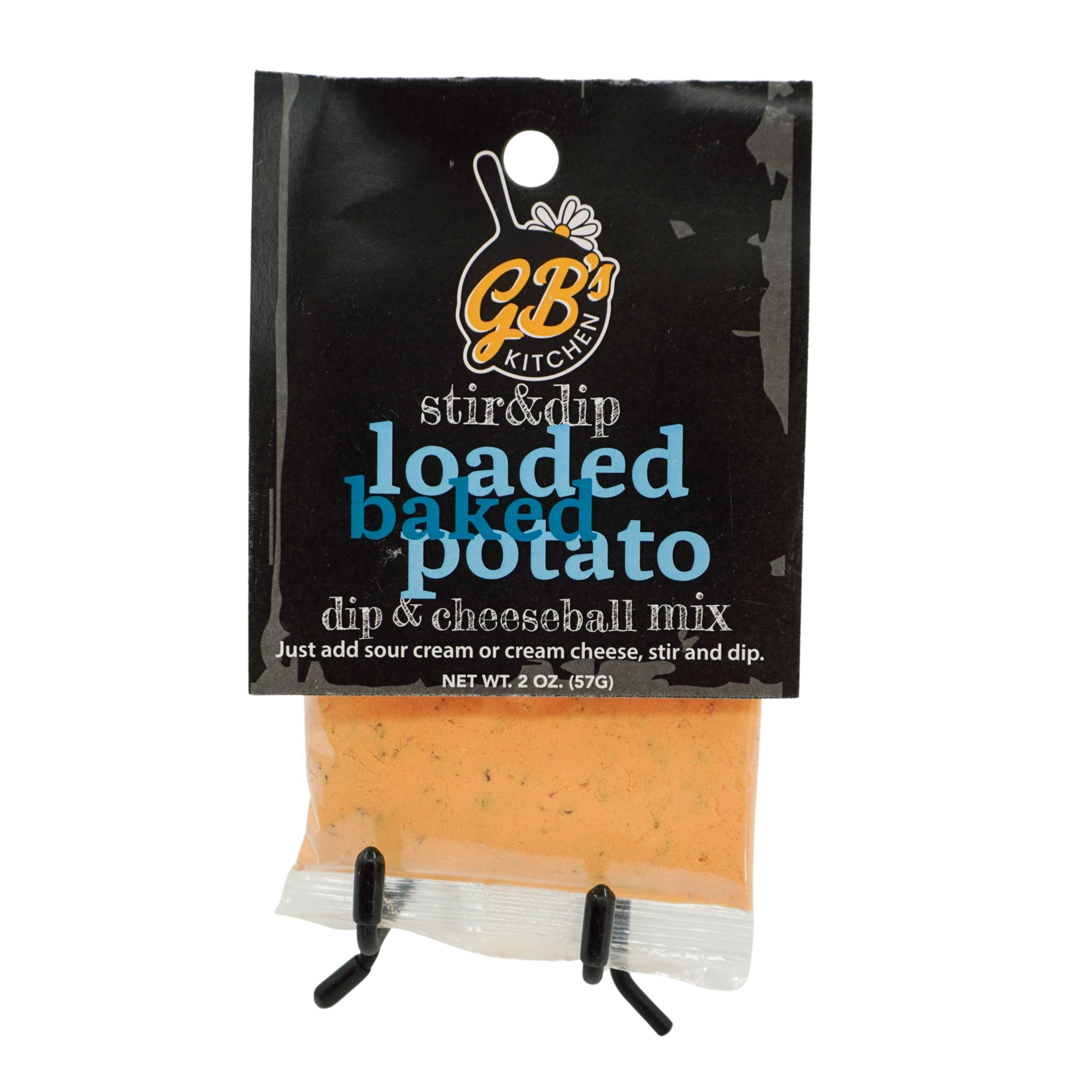 Packaged dip mix with visible contents on a white background