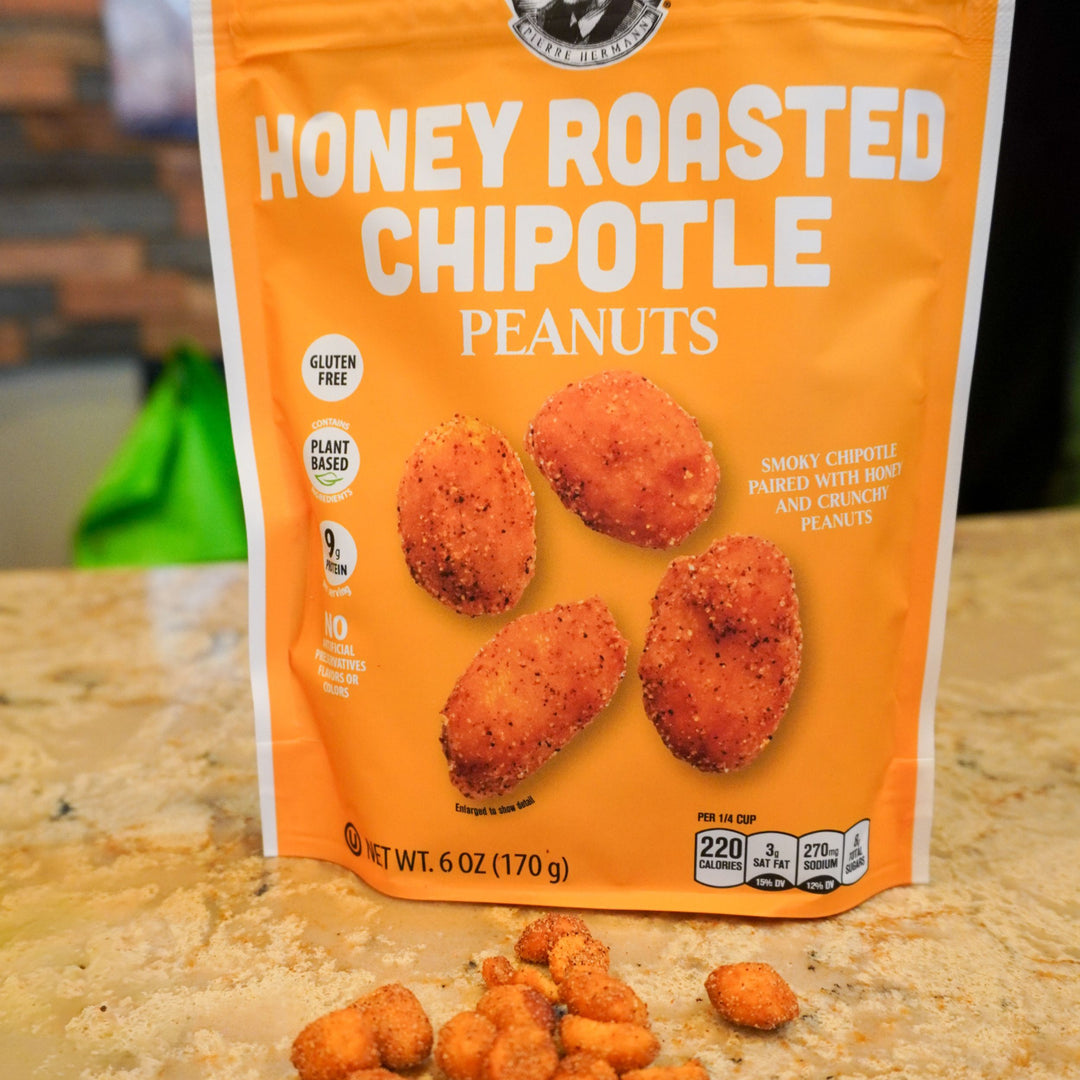 Honey Roasted Chipotle Flavored Peanuts | Pack of 3 | 6 oz | Brenmar