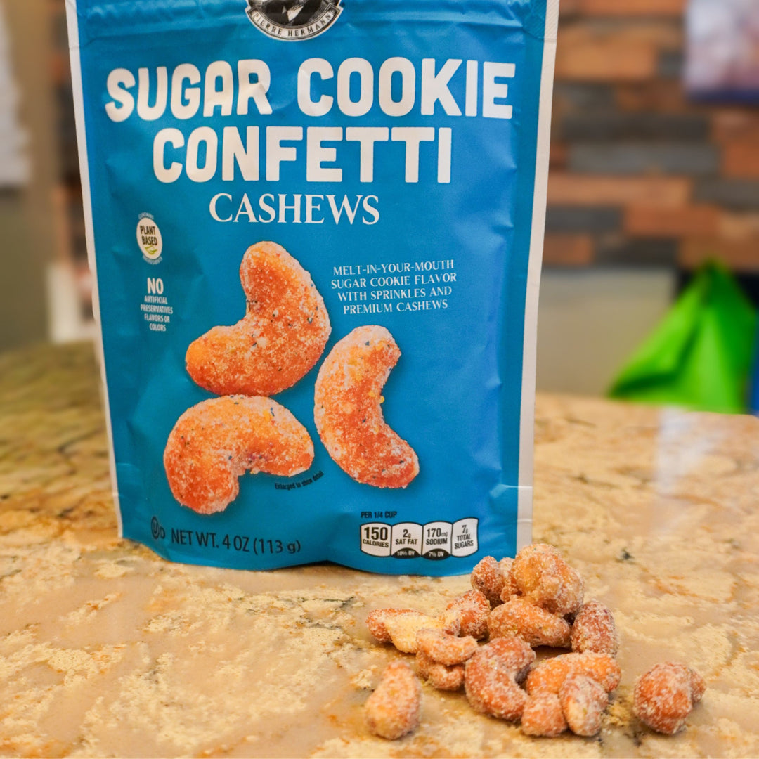 Sugar Cookie Confetti Cashews | Pack of 6 | 4 oz | Brenmar