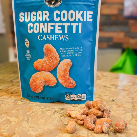 Sugar Cookie Confetti Cashews | Pack of 6 | 4 oz | Brenmar