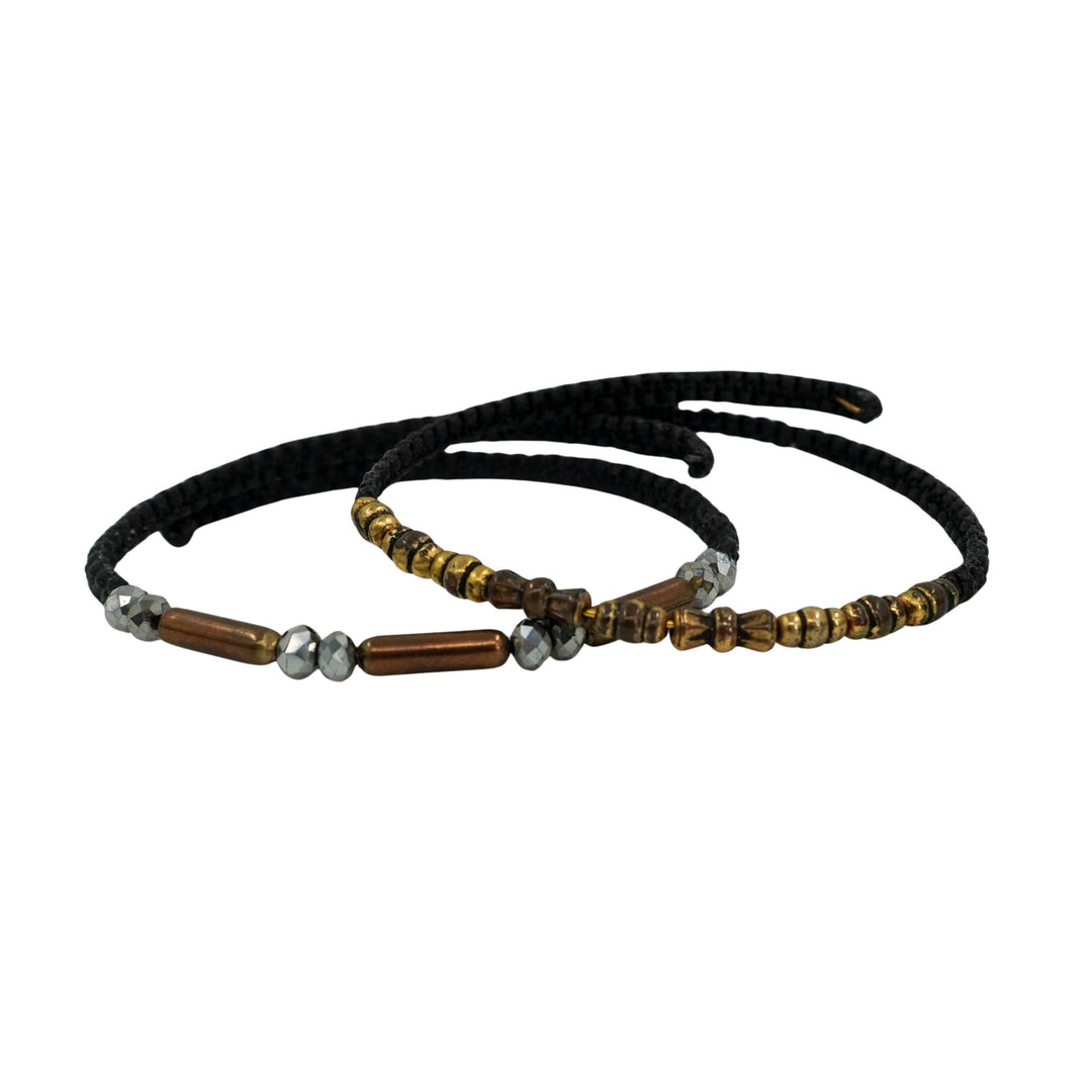 Memory Wire Bracelet Set | 2 Pack | One Size Fits All | Knots Bout U2