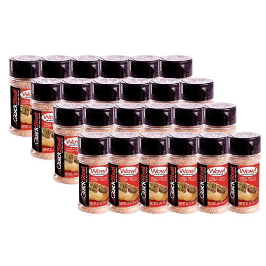 Wow! Seasoning | Pack of 24 | 3.5 oz | Gluten Free | Gary's QuickSteak