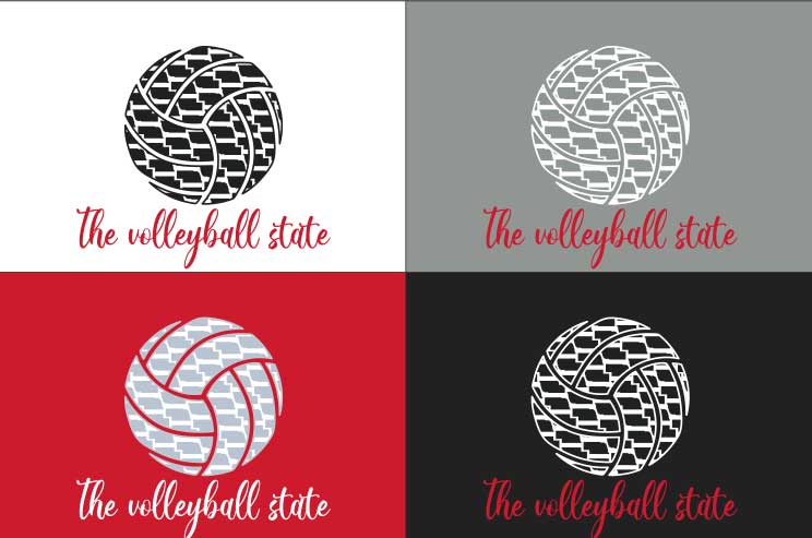Volleyball State Women's T-Shirt | Red | Multiple Sizes | Lou's Sporting Goods | 25N16DM104L