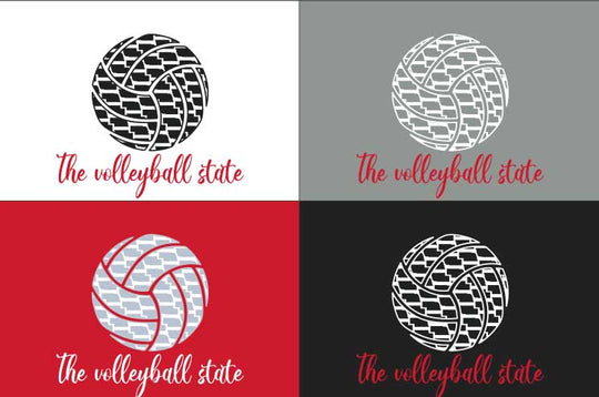 Volleyball State Women's T-Shirt | Red | Multiple Sizes | Lou's Sporting Goods | 25N16DM104L