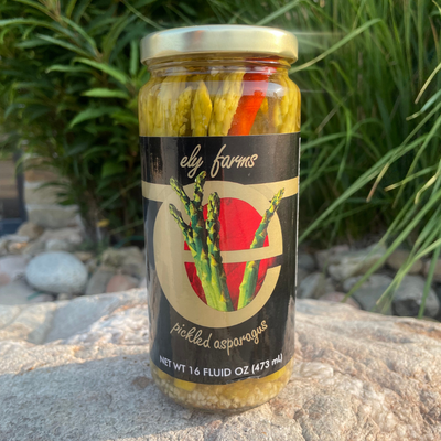 Pickled Asparagus Spears | Family Recipe | Bloody Mary Garnish or Appetizer | Zesty Crunch | Grown in Nebraska | 16 oz. Jar | Pack of 3 | Shipping Included